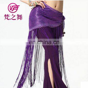 Egyptian Multy Colors Shiny Fabric Fringe Tassel Belly Dance Hip Scarf Y-2013# photo-3