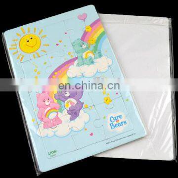 Paper cardboard high quality colorful eco A5 jigsaw puzzle