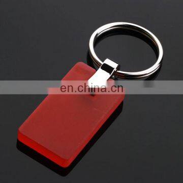 PRINT LOGO CUSTOM SQUARE RUBBER KEYCHAIN WHOLESALE