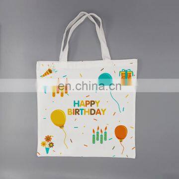 Promotional Customized Sublimation Printed Shopping Canvas Tote Bag