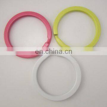 30MM Candy color painted round split key ring jewelry accessories key chain