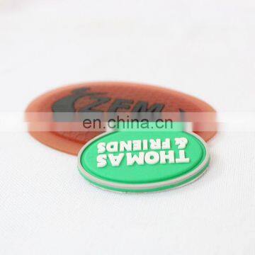 Custom green custom design 3d pvc rubber patch make by machine