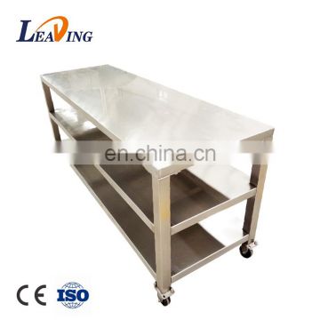 Stainless steel work table with wheels