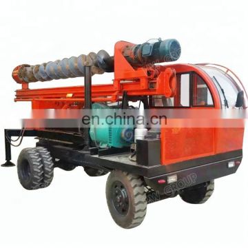 Solar hand hammer screw pile driver machine