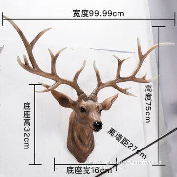 European Style Creative Gifts Resin Animal Deer Head Wall Hanging Interior Decoration Crafts Hang photo-4