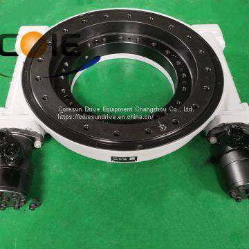 Coresun Drive Heavy Load High Quality Slewing Ring Worm Drive Slewing Bearing Dual Worm