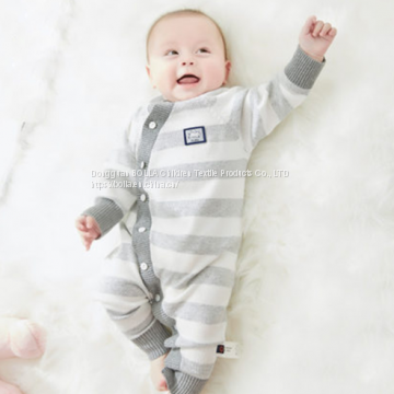 OEM Service Manufacturing Wholesale Organic Knitted Newborn Clothing Baby Romper 100% Cotton Fabric Baby Romper photo-2