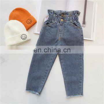 Autumn Winter Girl denim pants Kids Long pant Fashion bud waist All Season Baby Girl casual trousers