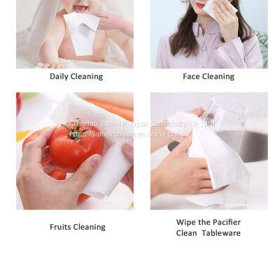 Disposable Face Organic Biodegradable Towel Hand Circular Cotton Tissue Flexible Wipes photo-5