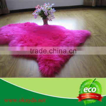 Shaggy sheepskin wool rug