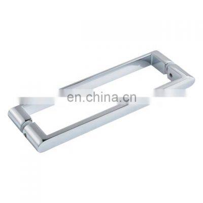 Glass Accessories Double Holes Chromed Zinc Alloy Long Door Handles