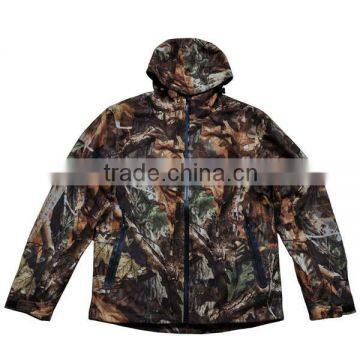 Men's Camo Printing Tricot Jacket with Hood