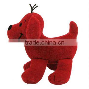 plush red dog finger puppet