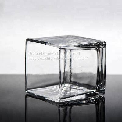 Wholesale Square Transparent Glass Candlestick, Candle Cup, Glass Square Jar, Candle Container, Home Decoration photo-5