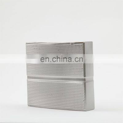 New Arrival Rectangular Custom Gradient Wedding Decoration Center Ceramic Vase photo-3