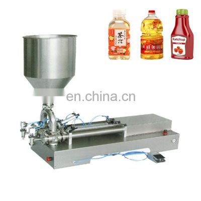 semi auto manual 50 ml paste sauce liquid bottle filling machine