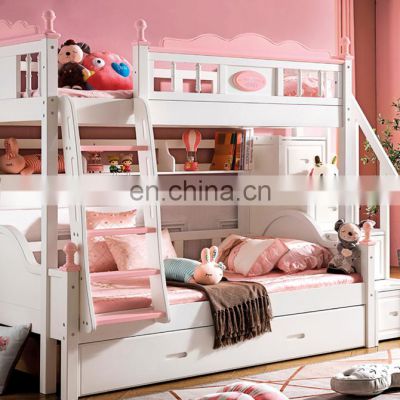 Children bedroom furniture set modern designs bunk bed for kids solid wood bunk bed kids children bunk bed