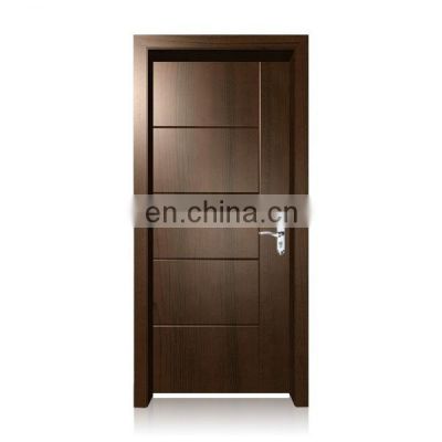 modern walnut solid core interior room door dark wooden door design prehung door for houses