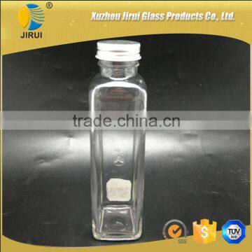 350ml clear square glass drinking bottles