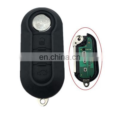 3 Buttons 433 Mhz ID46 Chip Flip Remote Car Key Cover Fob For Fiat Key 500 Grande Punto Doblo Qubo 2006 2007 2013