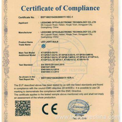 CE EMC-LED LIGHT BULB