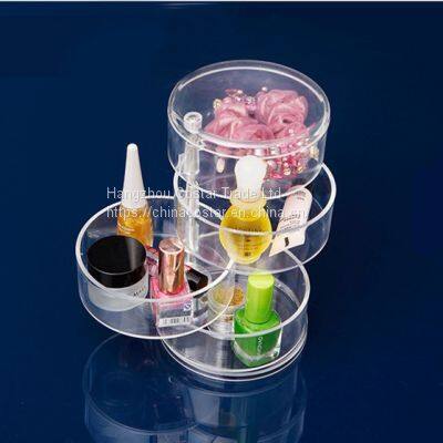 Stackable Clear Plastic Hair Accessory Containers Jewelry Storage Organizer with Lids