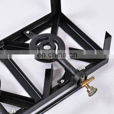 Double-Head Fierce Stove With Bracket Double-Eye Cast Iron Stove High-Power Propane Custom Cast Iron 3 Burner Gas Cooktop photo-2