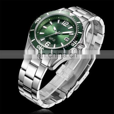 OEM New Arrival Luxury Green Aluminum Bezel Stainless Steel Case Watches Super Luminous Dial Mens Designer Diving Watch