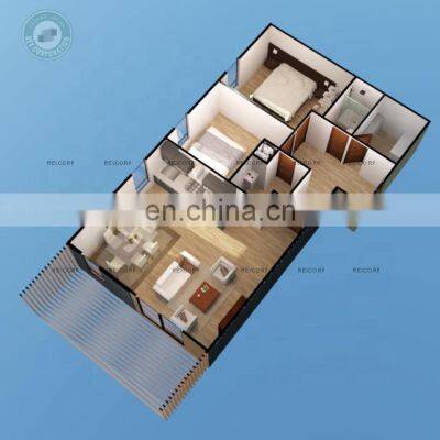 New Triangle Roof Prefab House Villa Wood Prefabricated Steel Frame Villa House for Sale photo-4