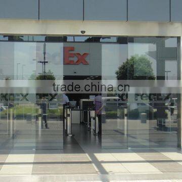 Commercial glass automatic sliding door mechanism