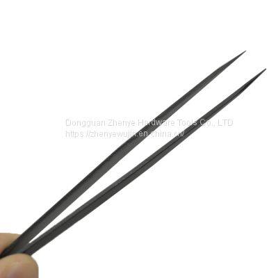 Precision Stainless Steel Hard Anti-static Tweezers Bird's Nest Hair Picking Clip Maintenance Tweezers Pointed Elbow All Black 11 Tweezers photo-4