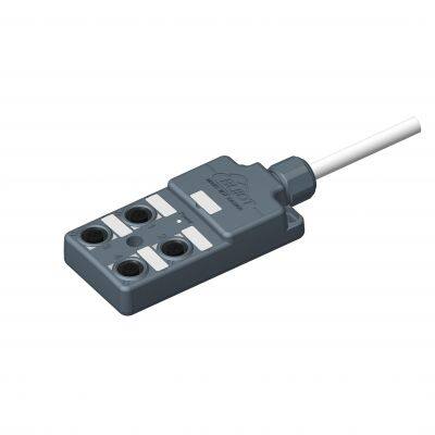 bliiot DBW Series 4-Port Dual Channel 2/5M Tool-Free Terminal Block Terminal Sensor Junction Box M8