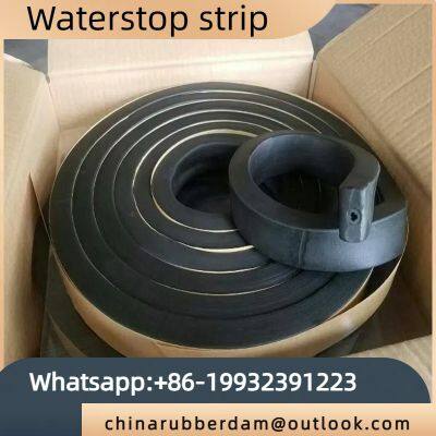 652 type EB type external adhesive rubber waterstop with hole type in the middle, buried steel edge waterstop in hydraulic engineering