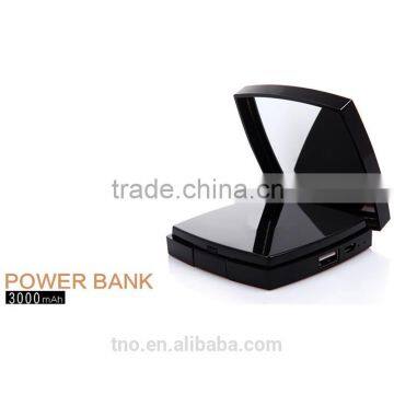 Make up Mirror power bank 3000mah mobile phone charger
