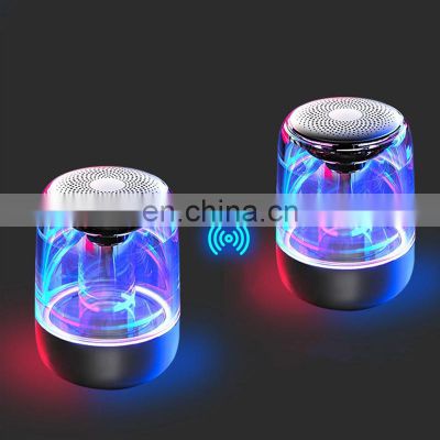 LED Colorful Light TF Card Playback 6D Surround Portable Wireless Speakers