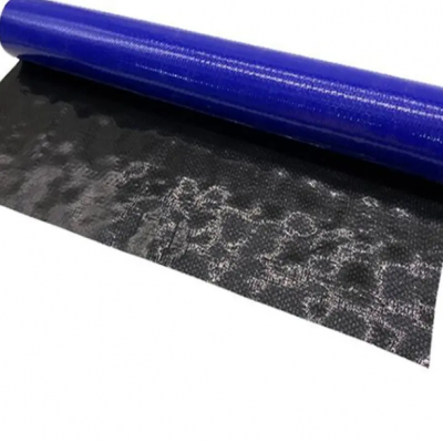 Black Blue Agriculture Reinforced Polyethylene Pond Liner 250GSM Waterproof Membrane For Fish Pond 20*30M photo-3
