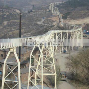 fully sealed tubular rubber pipe belt conveyor of the longest of Asia in 2008