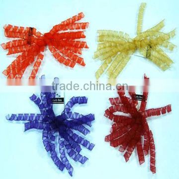 HOT Sale !Curly Ribbon Bow With Clip For Girls Kids Hair Decoration