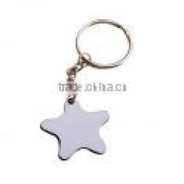 MDF Star Shape key chain heat transfer sublimation key righ blank