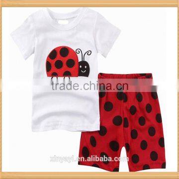 2016 Wholesale Children's Boutique Clothing For Baby Summer Sets With Cartoon Tu Printing photo-2