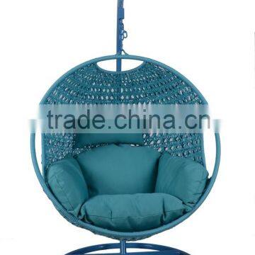 High Quality Top Furniture pe Rattan Aluminium Frame Swing Chair for Sale