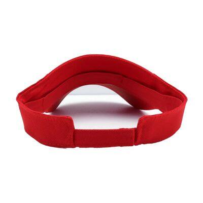 Solid Color Cotton Visor Summer Printing LOGO Marathon Sports Hat Travel Shading Sun Protection Portable Men Women Cap Wholesale photo-3