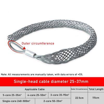 Pinces de traction de câble à tête unique, pinces en acier galvanisé et gaines de maille haute résistance