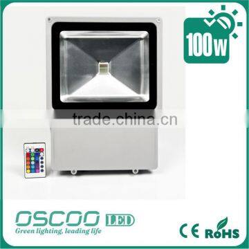 China factory wholesale! 100W IP65 Outdoor Color changing LED Tunnel Wall Garden Flood light High Power Spotlights