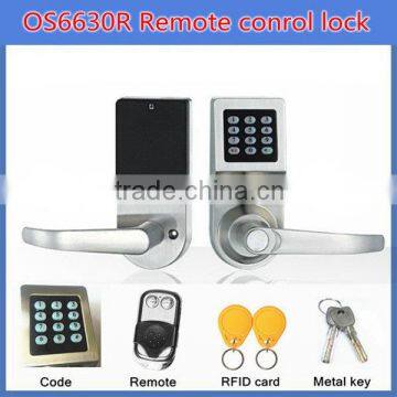 OSPON remote control code latch bolt door lock,silver color OS6630R