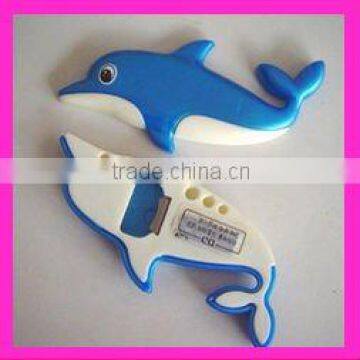 fashion new advertising gifts dolphin custom plastic beer bottle opener