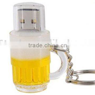 Acrylic usb pendriver beer cup usb flash drive 4gb
