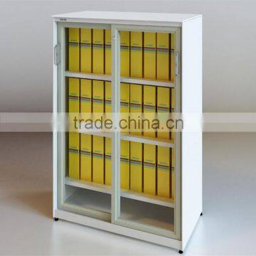 Freestanding Display Cabinet With Glass Doors