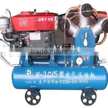 chinese supplier W 3.0/5 mining Portable Diesel Piston Air Compressor with rock drill