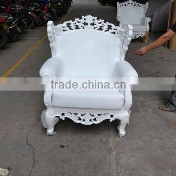 Hotel events white carved chair XYN371